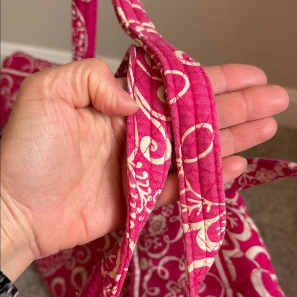 Vera Bradley Pink Twirly Bird Tote Bag - Picture 4 of 7